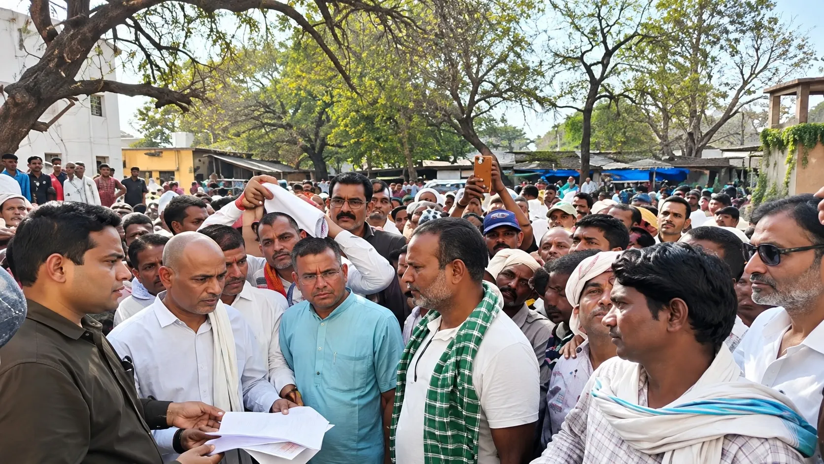 किसानो ने ज्ञापन सौंपा- जांजगीर
