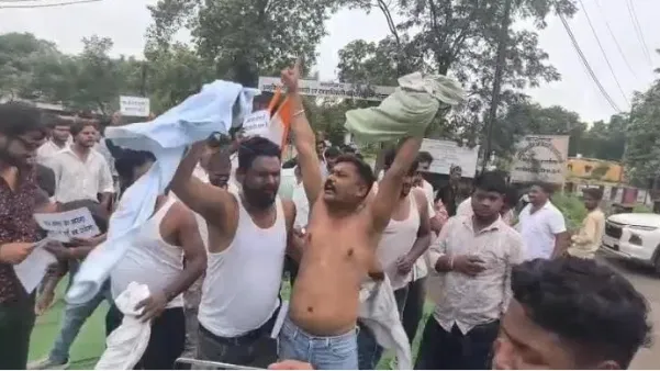युवा कांग्रेस प्रदर्शन- कटघोरा