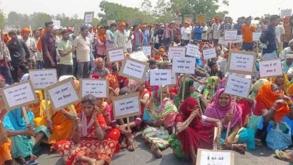 किसानों ने किया चक्काजाम