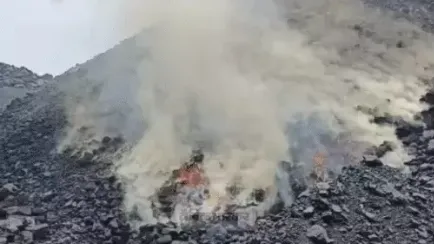 कोयला खदान में आग