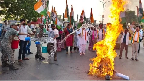 कांग्रेस प्रदर्शन- बीजापुर