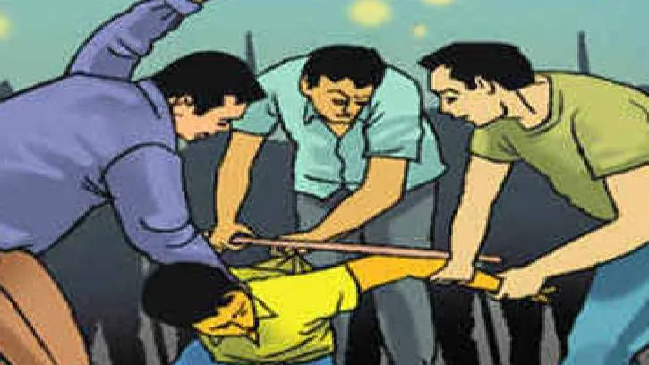 दलित युवक को पीटा