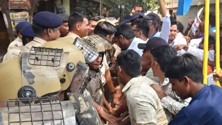 NSUI प्रदर्शन-दुर्ग
