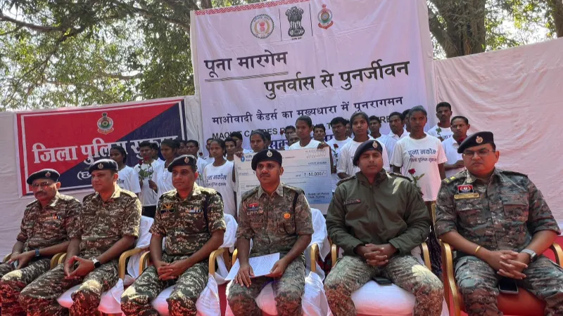 26 Naxalites, including 7 Women, surrender in Chhattisgarh’s Sukma