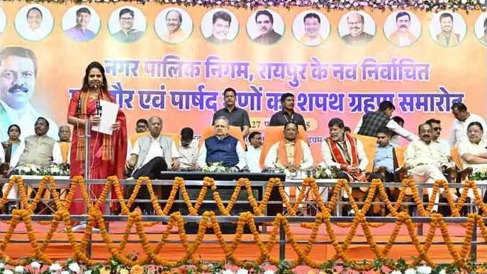 Raipur mayor sparks debate over religious slogan