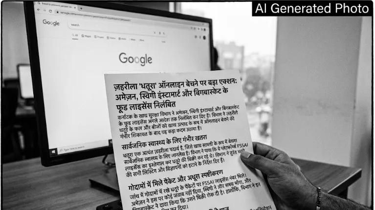 धतूरा- फूढ लाइसेंस निलंबित