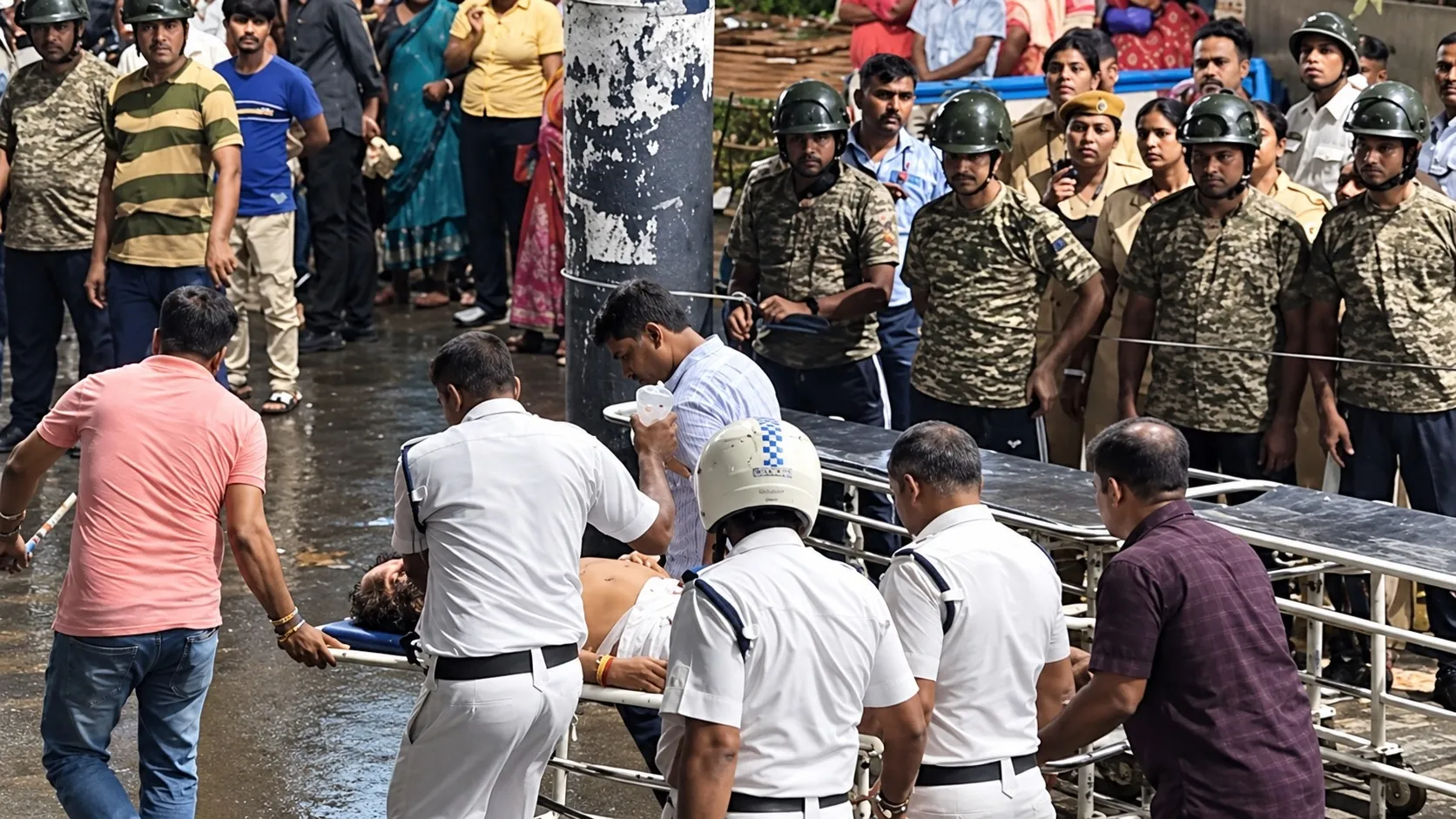 कोलकाता के दुर्गा पंडाल में भगदड़ में मृत