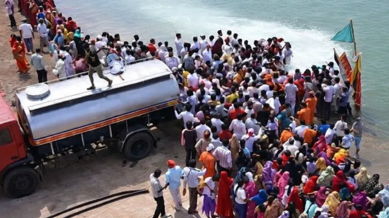 Viral video shows milk dumped into river