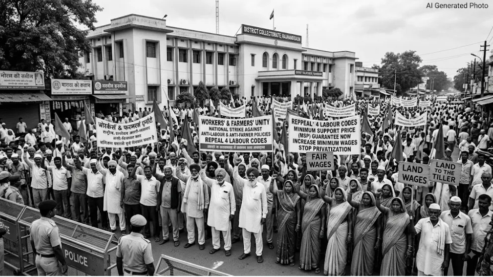 प्रदर्शन राजनांदगांव