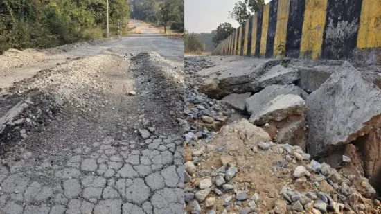 सड़क निर्माण में गड़बड़ी