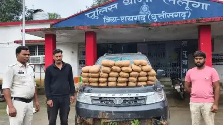 गांजा जब्त-रायगढ़