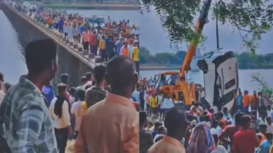  शिवनाथ में गिरी कार
