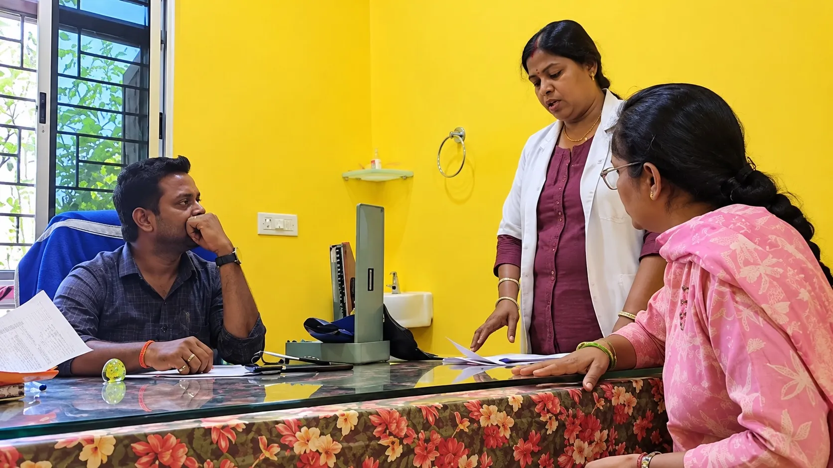 स्टाफ नर्स से पूछताछ