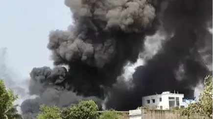 Fire at scrap yard in Raigarh