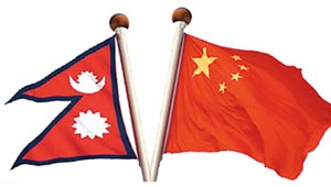चीन-नेपाल का झंडा