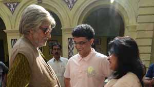 अमिताभ बच्चन-पीकू के सेट पर